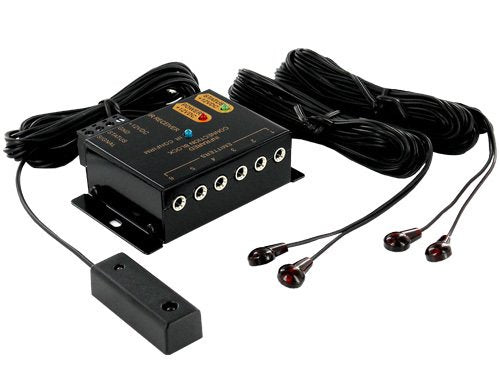 HdtvHookup remote extender hidden in cabinet for clutter-free control