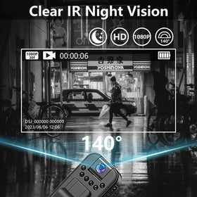 HDView securely clipped to a jacket, giving hands-free recording for on-the-job use