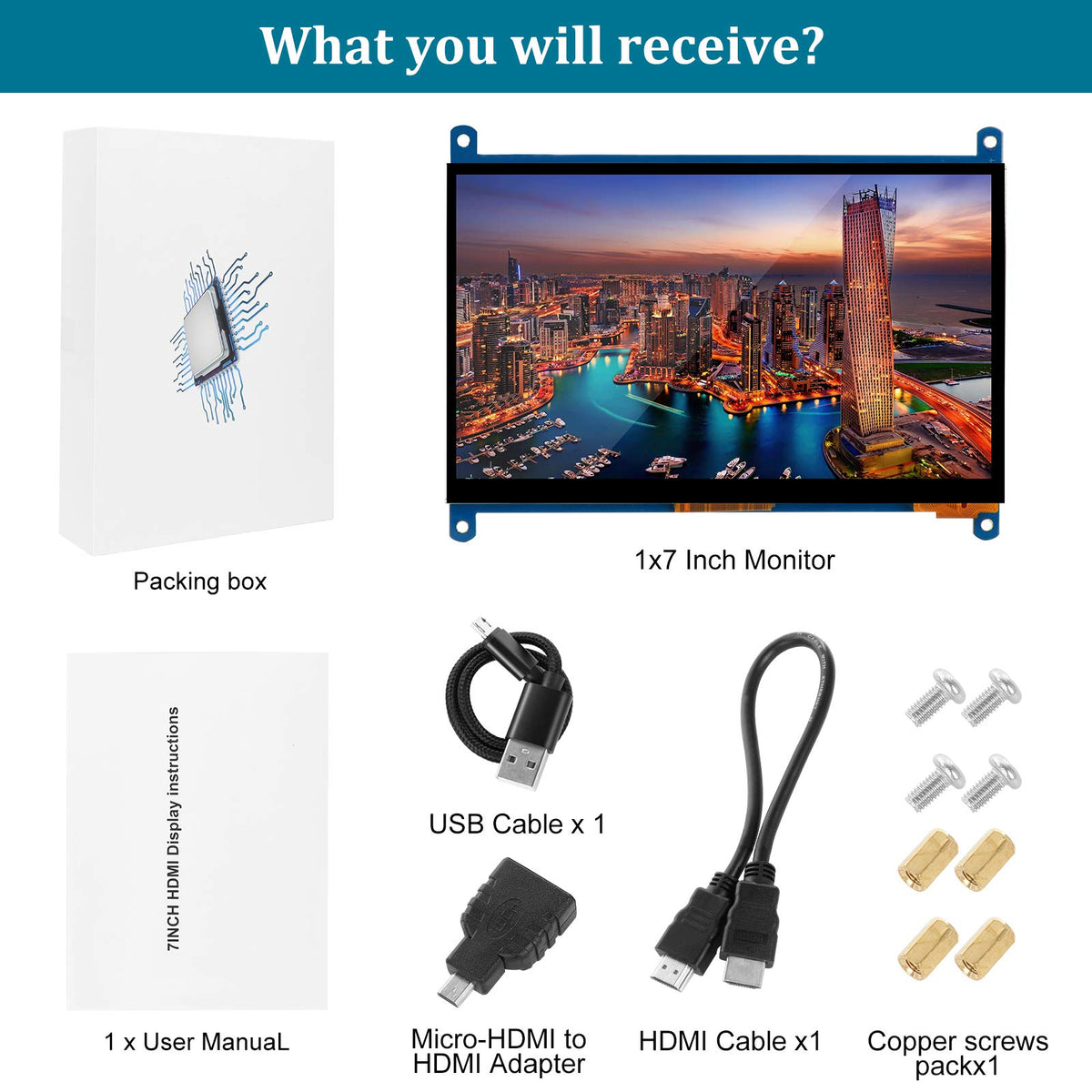 Head Sun 7-inch rear ports showing HDMI and USB for easy connectivity