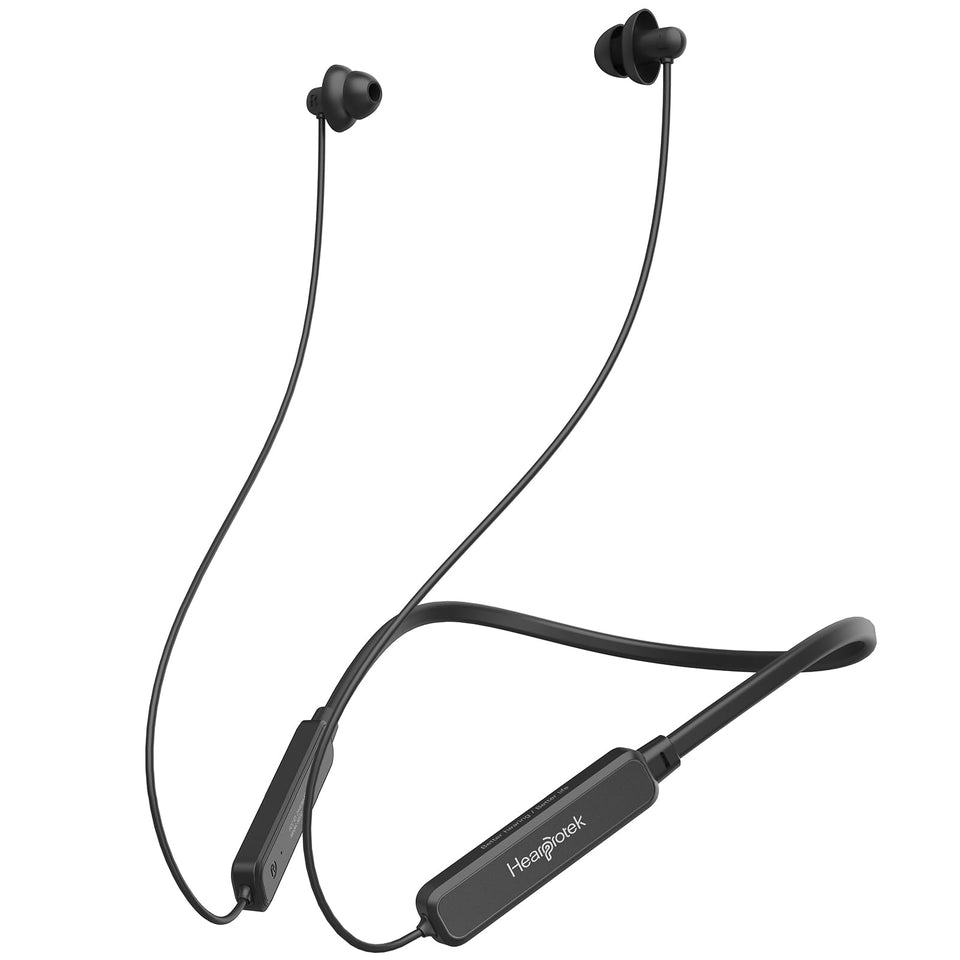 Hearprotek front packaging showing earbuds and benefits of sleep fit
