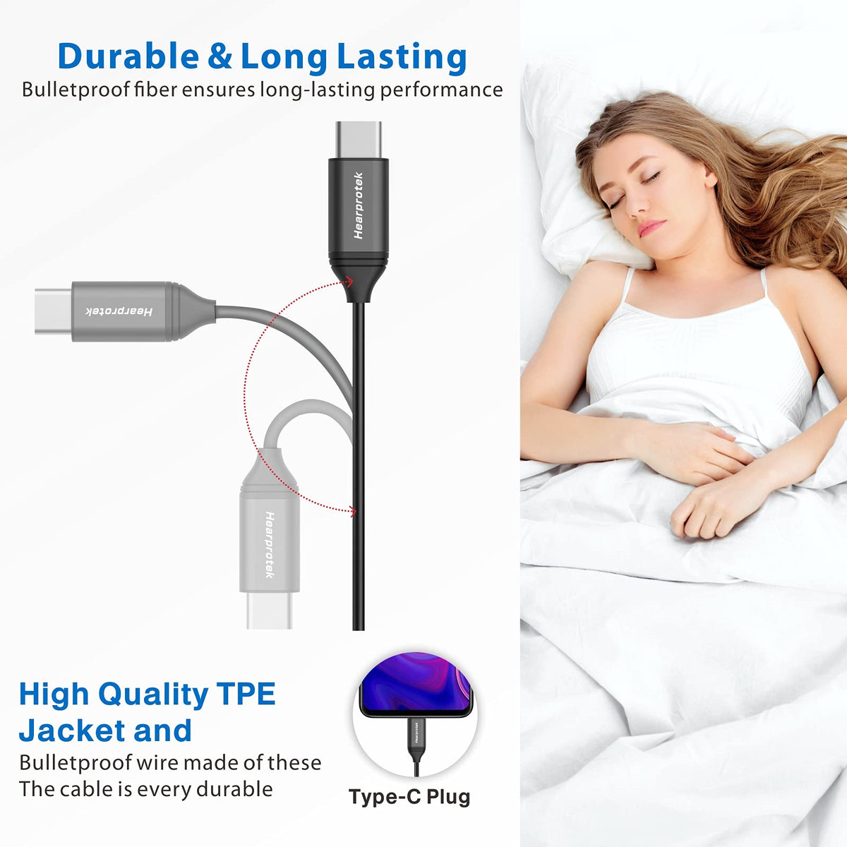 Hearprotek inline remote close detail for easy call and music control