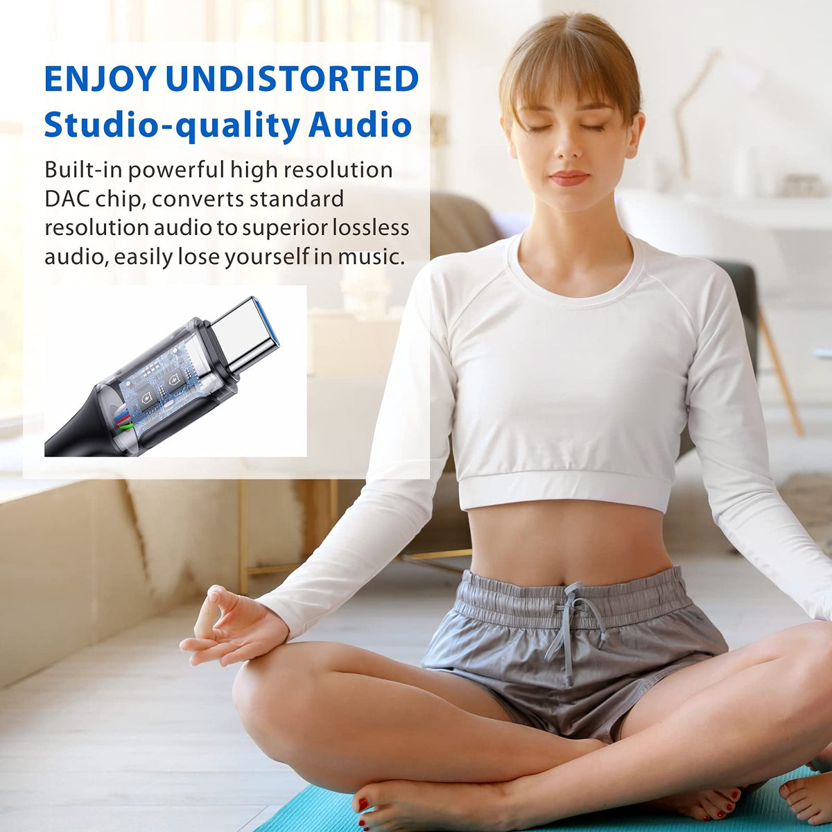 Hearprotek long 125 cm cable shown for free movement and bedside use
