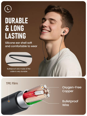 Hearprotek Sleep Earbuds durable bulletproof-style wire