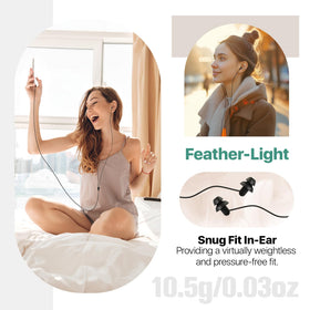 Hearprotek Sleep Headphones with soft-silicone-tip for gentle, comfortable insertion.