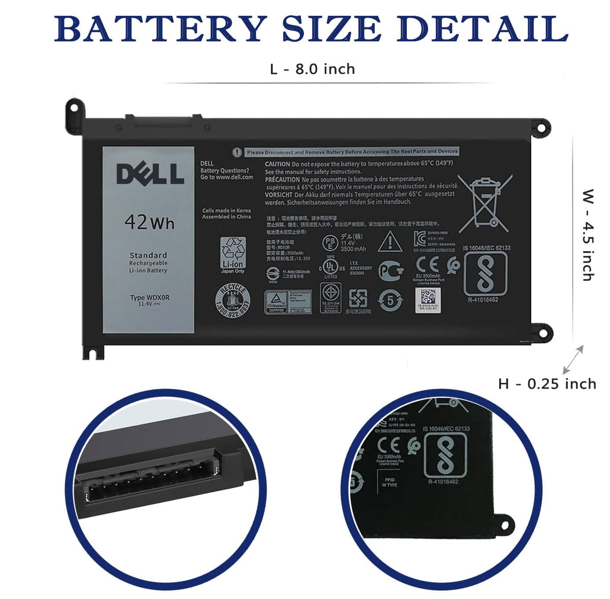 Hecales battery cell texture and surface details illustrating quality Grade A cells benefit