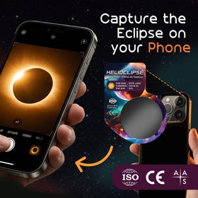 Helioclipse bonus phone filters for safer eclipse photography.
