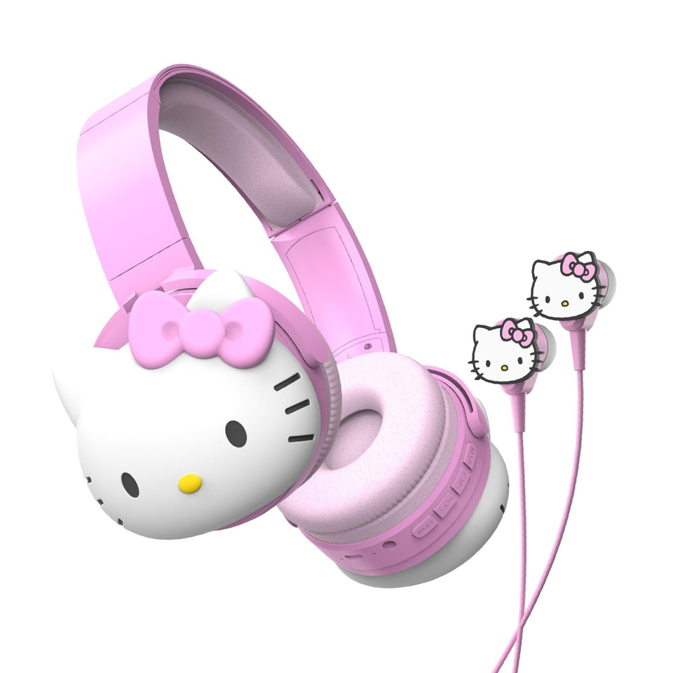 Hello Kitty ears headphones pink for playful, comfortable listening experiences.