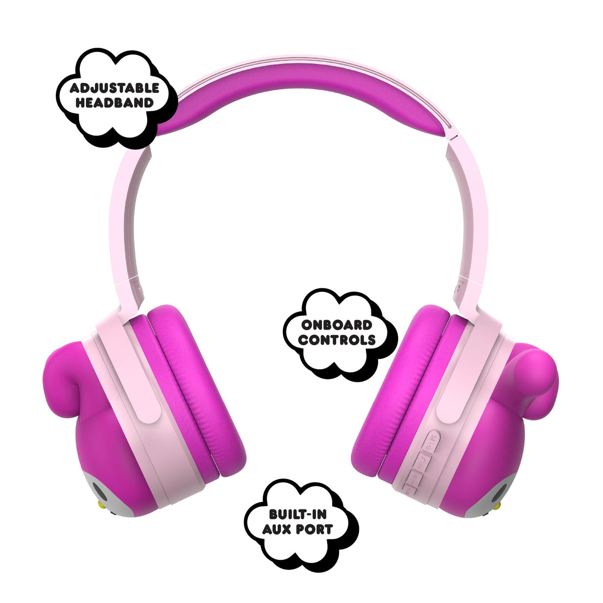 Hello Kitty My Melody headphones active Bluetooth on for wireless listening