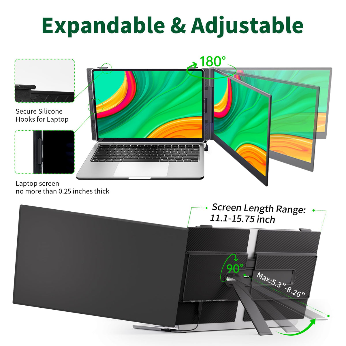 Helpnight plug-and-play setup with USB-C enables quick, driver-free connections