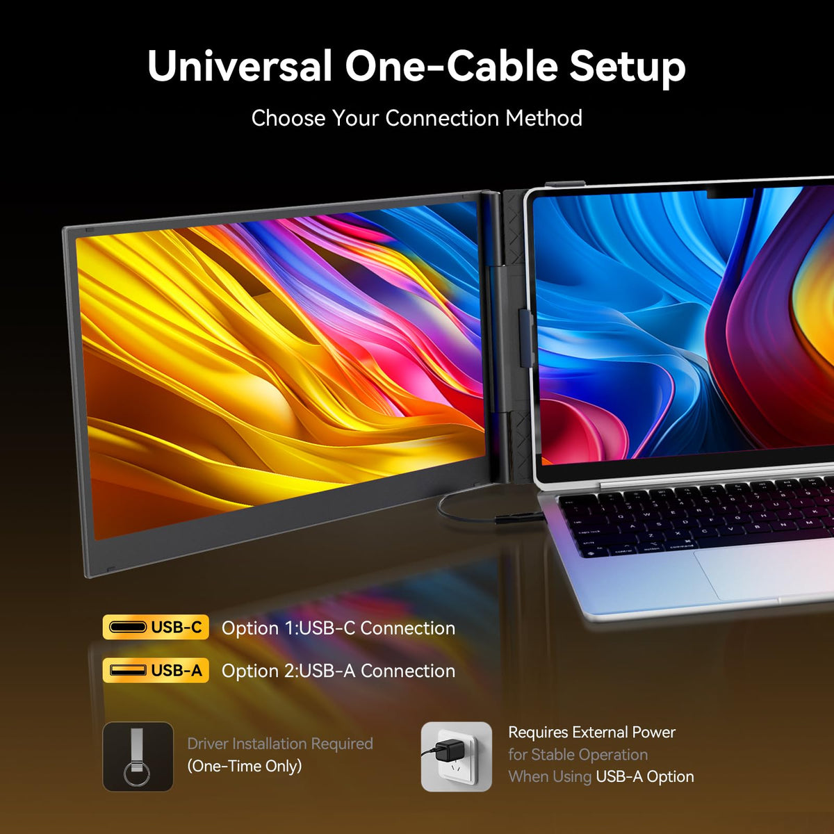 Helpnight one-cable setup showcases plug-and-play connectivity.