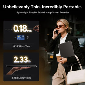 Helpnight portable monitor package includes cables, adapter, and bag.