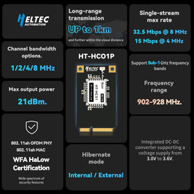 Assembly view of Heltec HaLow mini PCIe board ready for integration.