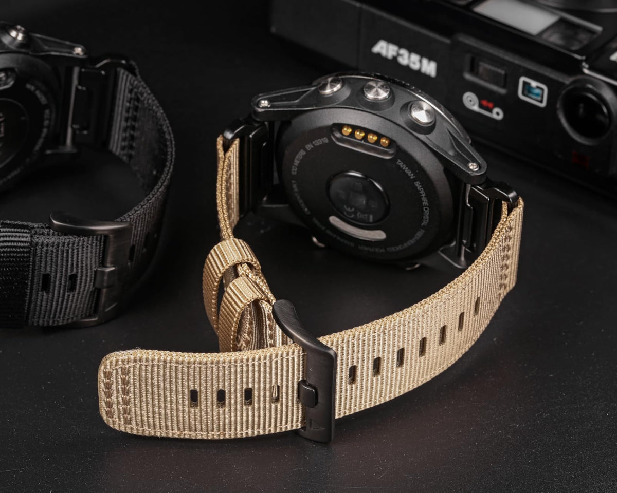 HEMSUT 20mm military strap for Fenix 7S Pro, adaptive comfort for long wear