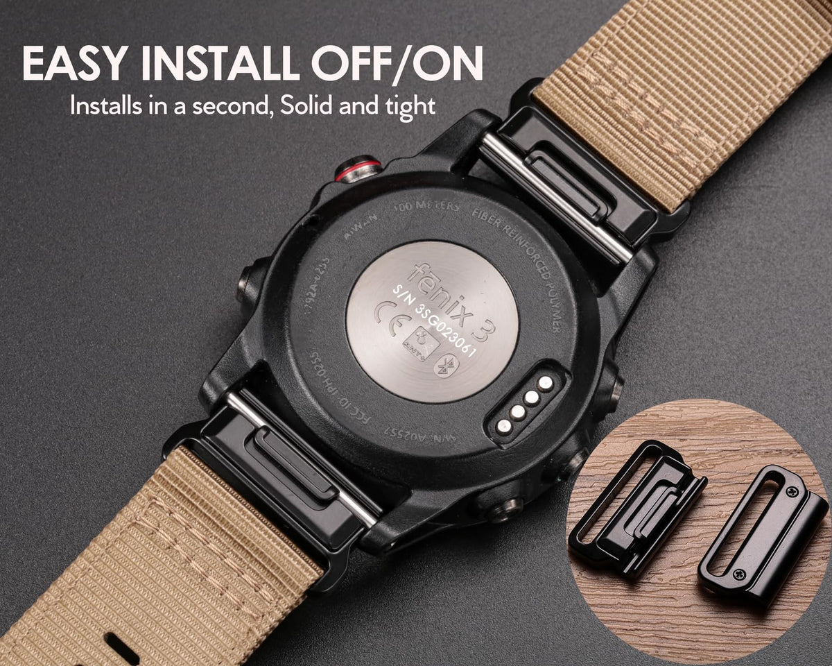 HEMSUT 20mm military strap for Instinct 2S, secure fit for active use
