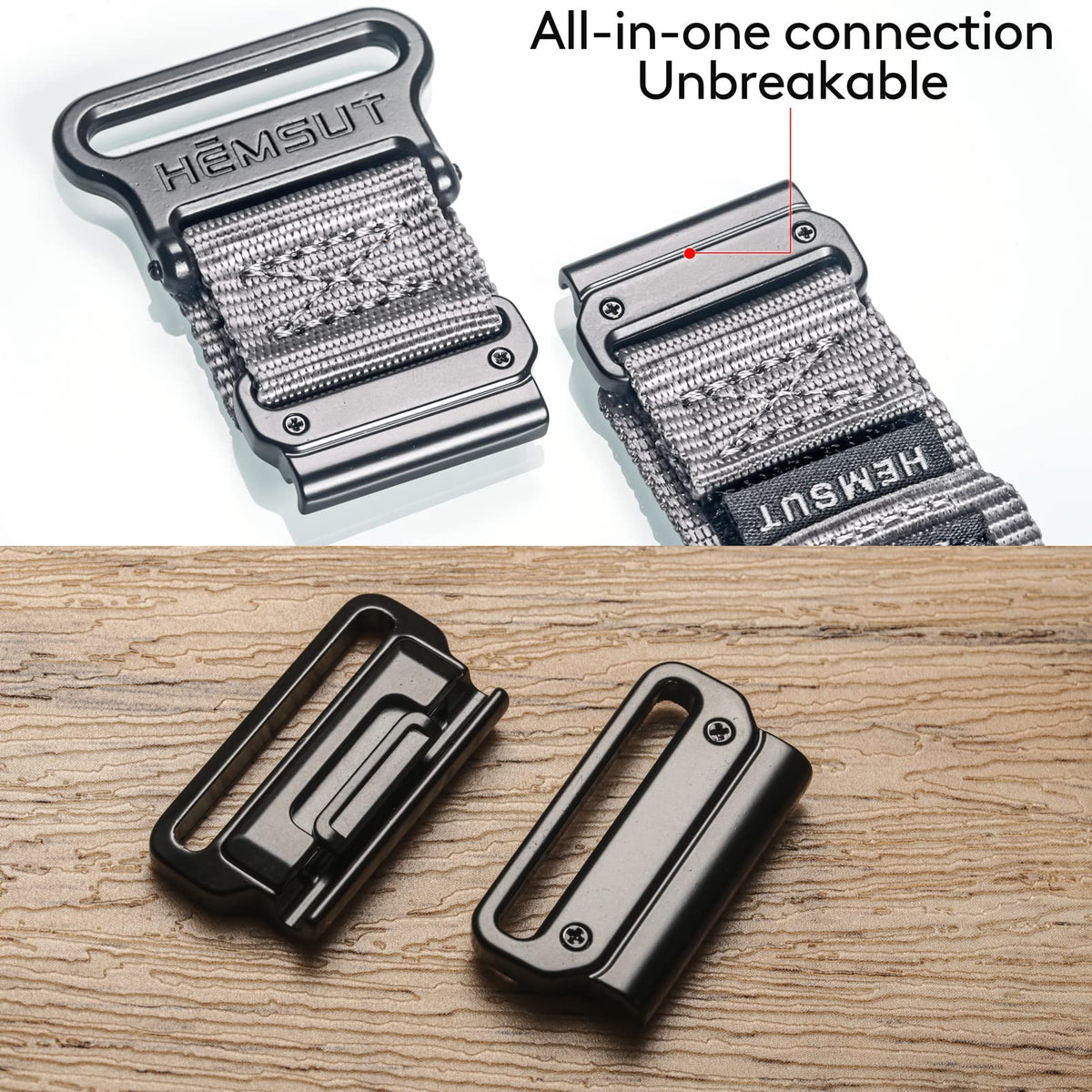 hemsut h connector close-up demonstrating secure snap-on benefit