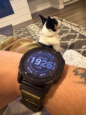 hemsut h strap worn on wrist while hiking demonstrating outdoor reliability
