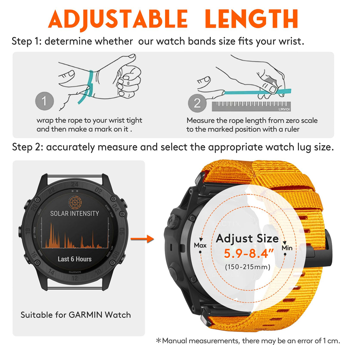 HEMSUT 22mm nylon texture strap for durable comfort during daily use.