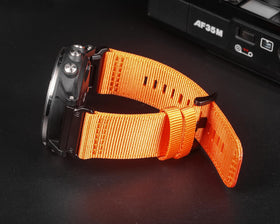 HEMSUT Descent Mk1 26mm band, adjustable and reliable.