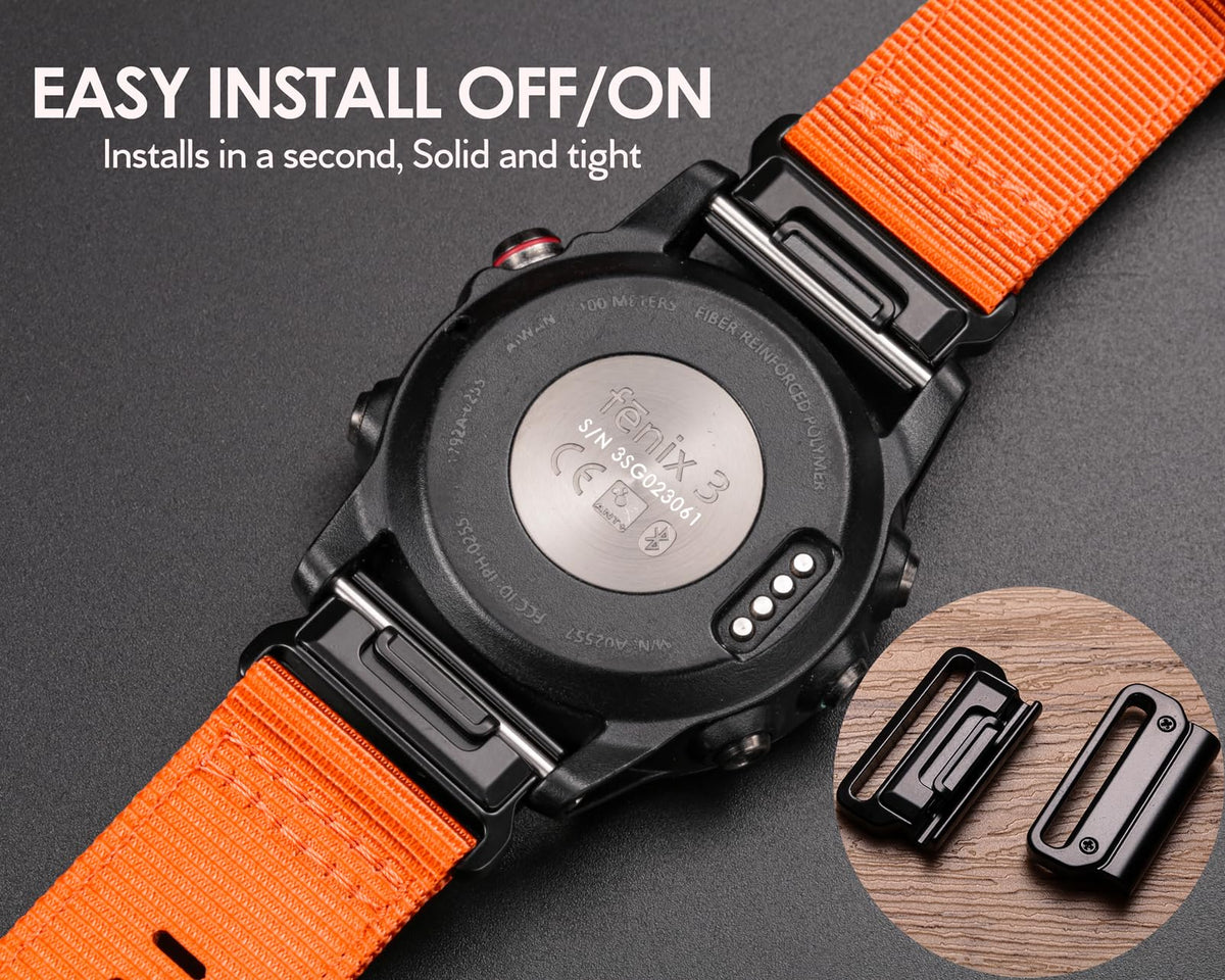 HEMSUT Sport Military Band on Fenix 7X 51mm, secure and durable design.