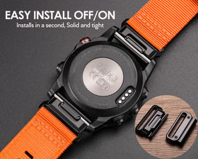 HEMSUT Sport Military Band on Fenix 7X 51mm, secure and durable design.