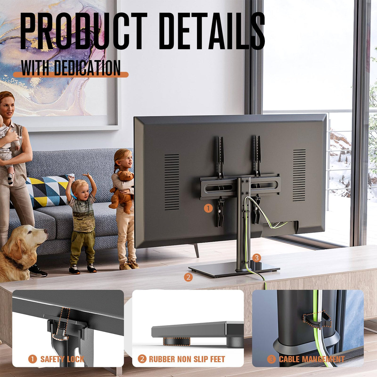 Hemudu cable management pass-through keeps cords organized
