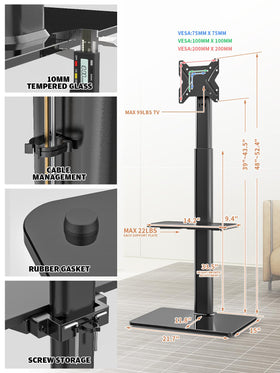 Hemudu floor TV stand heat-dissipation shelf keeps small devices cool.