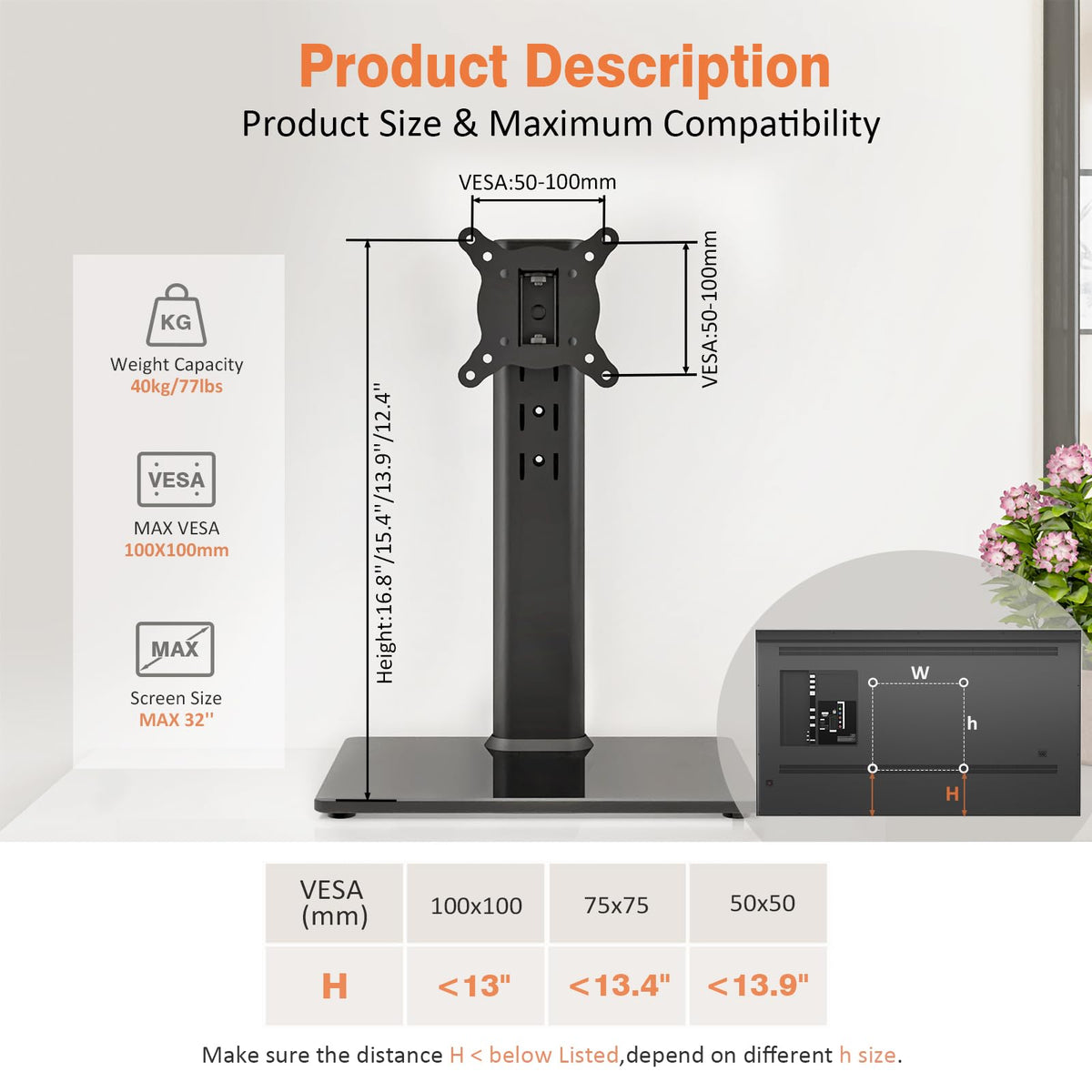 Hemudu four-level height adjustment to tailor height to your space.