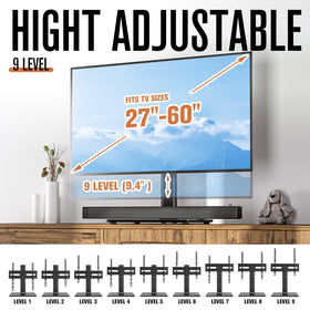 Hemudu height-adjustable stand set to desired viewing height