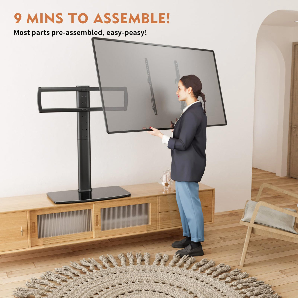 Hemudu tempered glass base adds durability and a premium look to your setup.