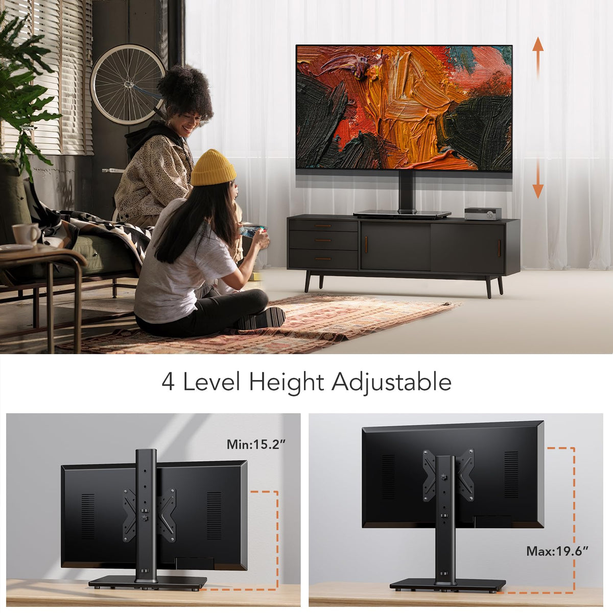 Hemudu column with height settings showing four-level adjustment benefit