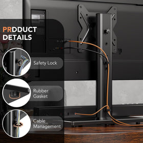Hemudu with TV for scale showing compact footprint and stability