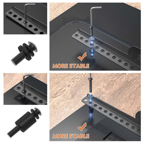 Hemudu spacers and washers detail demonstrating safe TV protection and secure fit
