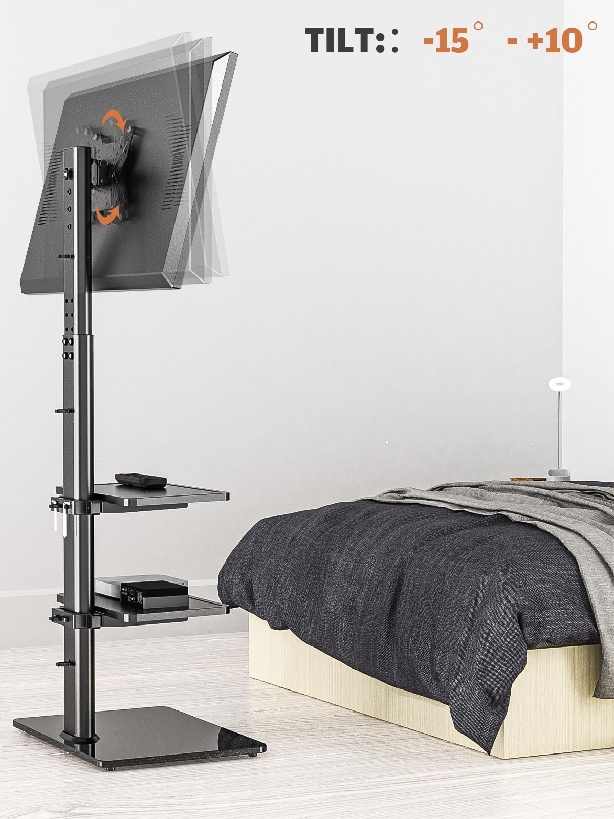Hemudu tilt-swivel mechanism enables flexible viewing from various seating positions.