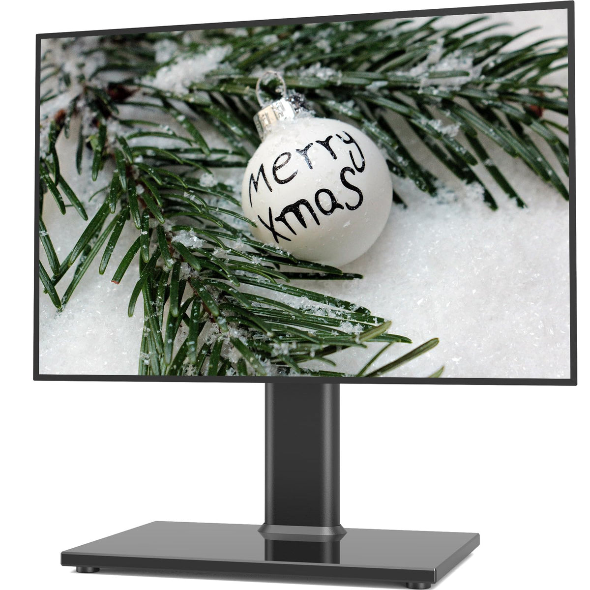 Hemudu universal TV stand with tabletop base provides sturdy placement for desks