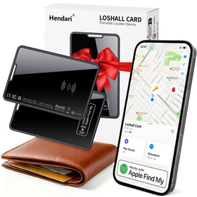 Hendari Loshall Card tucked in a wallet for discreet Find My tracking