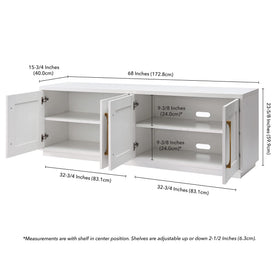 Versatile cloud white finish complements modern and traditional decor