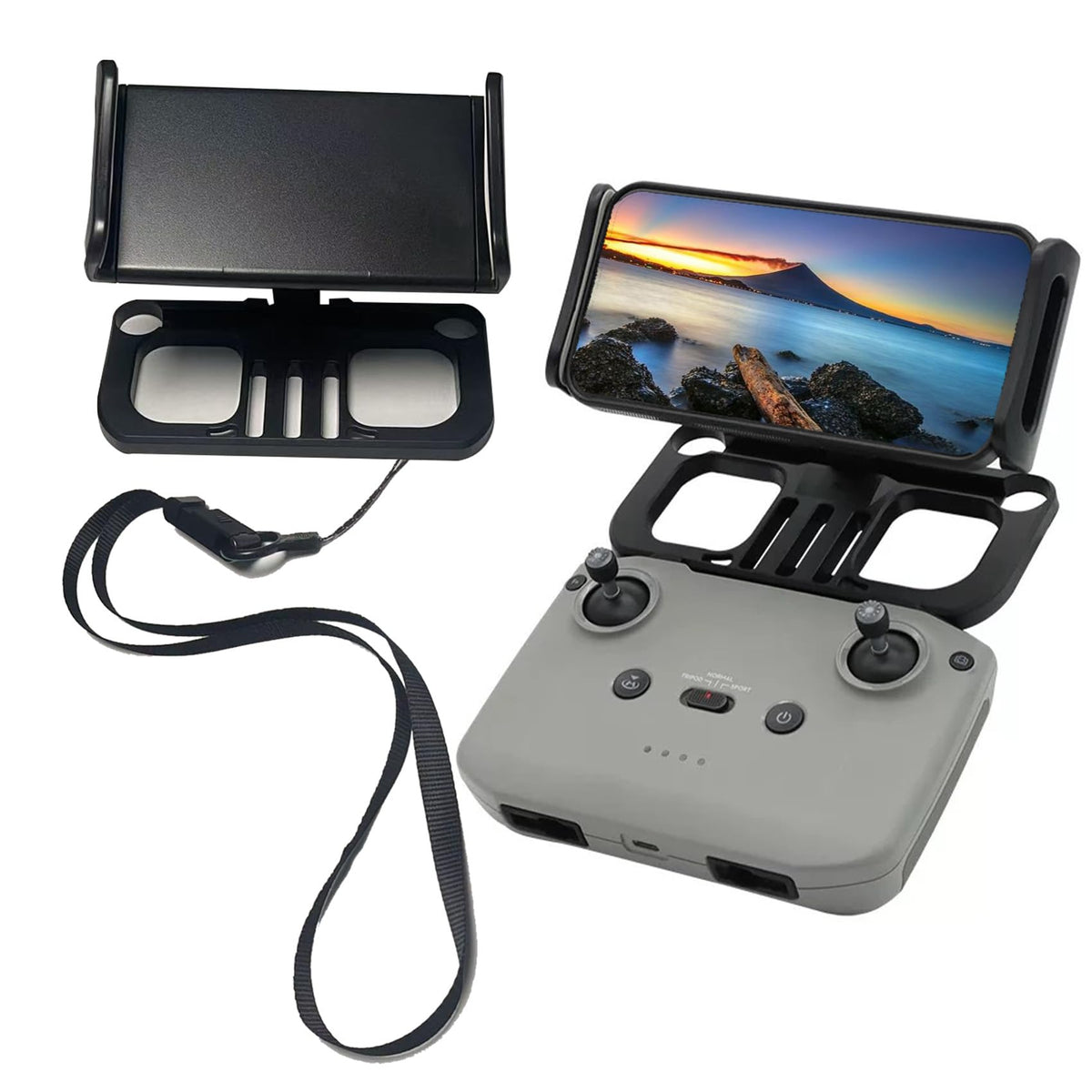 HENWAFX drone controller mount with tablet holder displayed for setup and stability