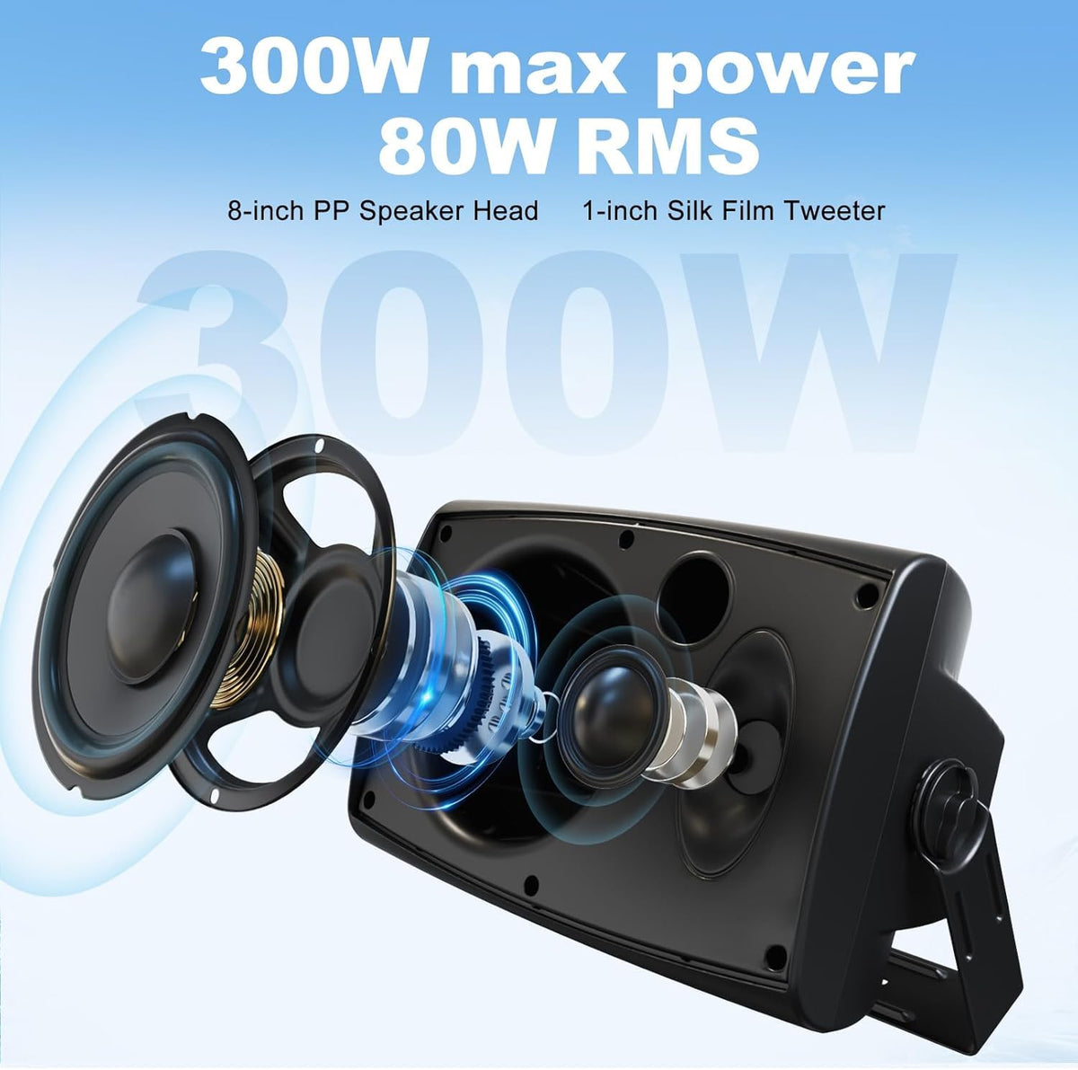 Herdio 180-degree swivel bracket allows precise sound direction