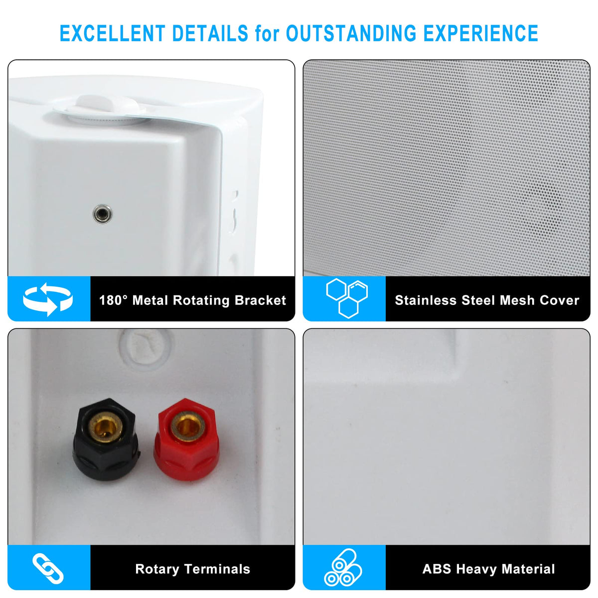 Herdio 2-pair bundle with accessories for easy outdoor installation.