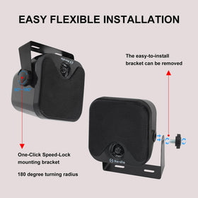 Herdio 240W output marine speakers demonstrate IP66-rated protection in tough environments.