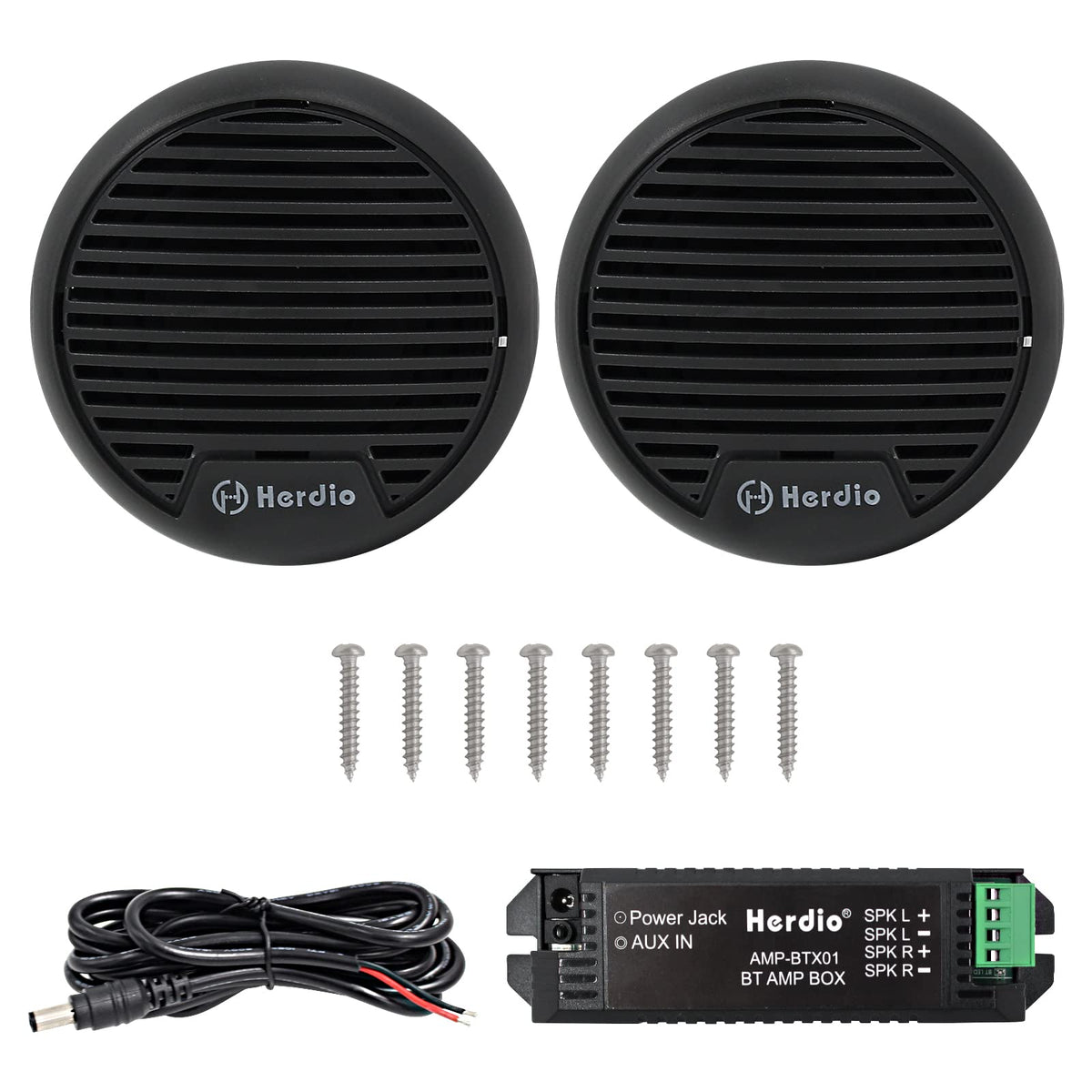 Herdio 3inch front view showing compact speaker face and grille, durable outdoors