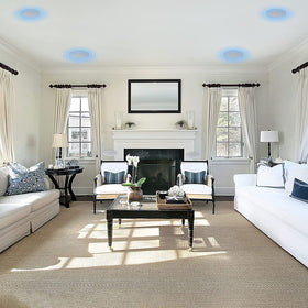 Herdio four-speaker ceiling set installed for multi-room audio