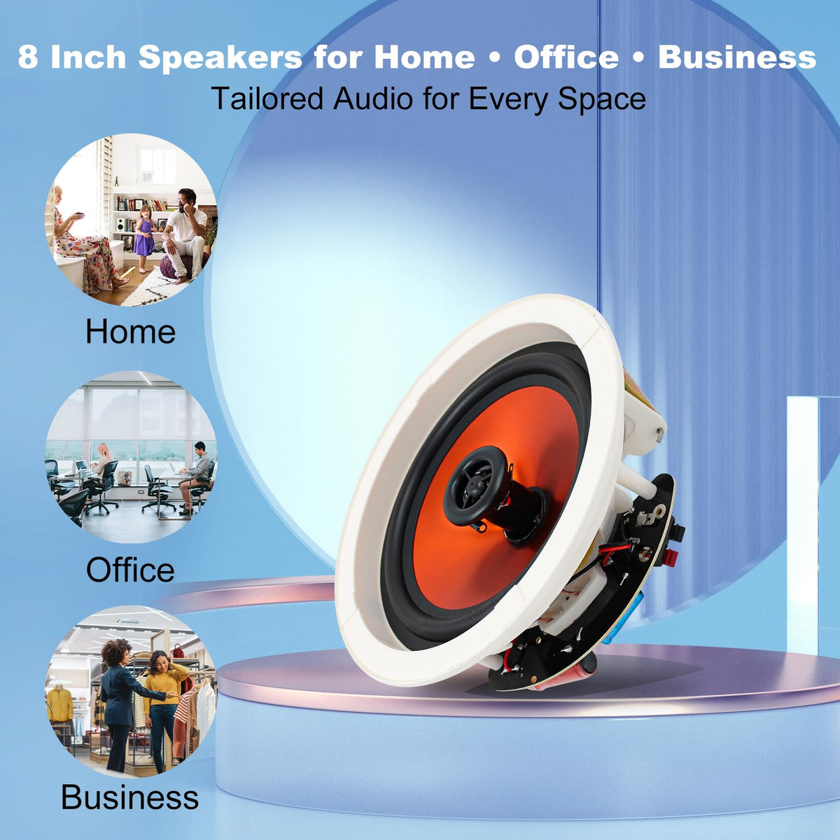 Four-speaker kit with 480W peak power for immersive sound.