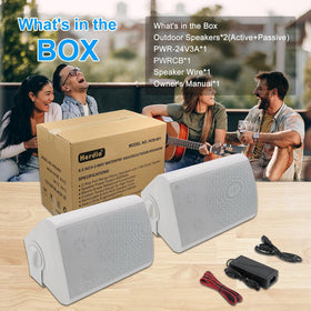 Herdio 400-watt two-way system covers larger patios and decks