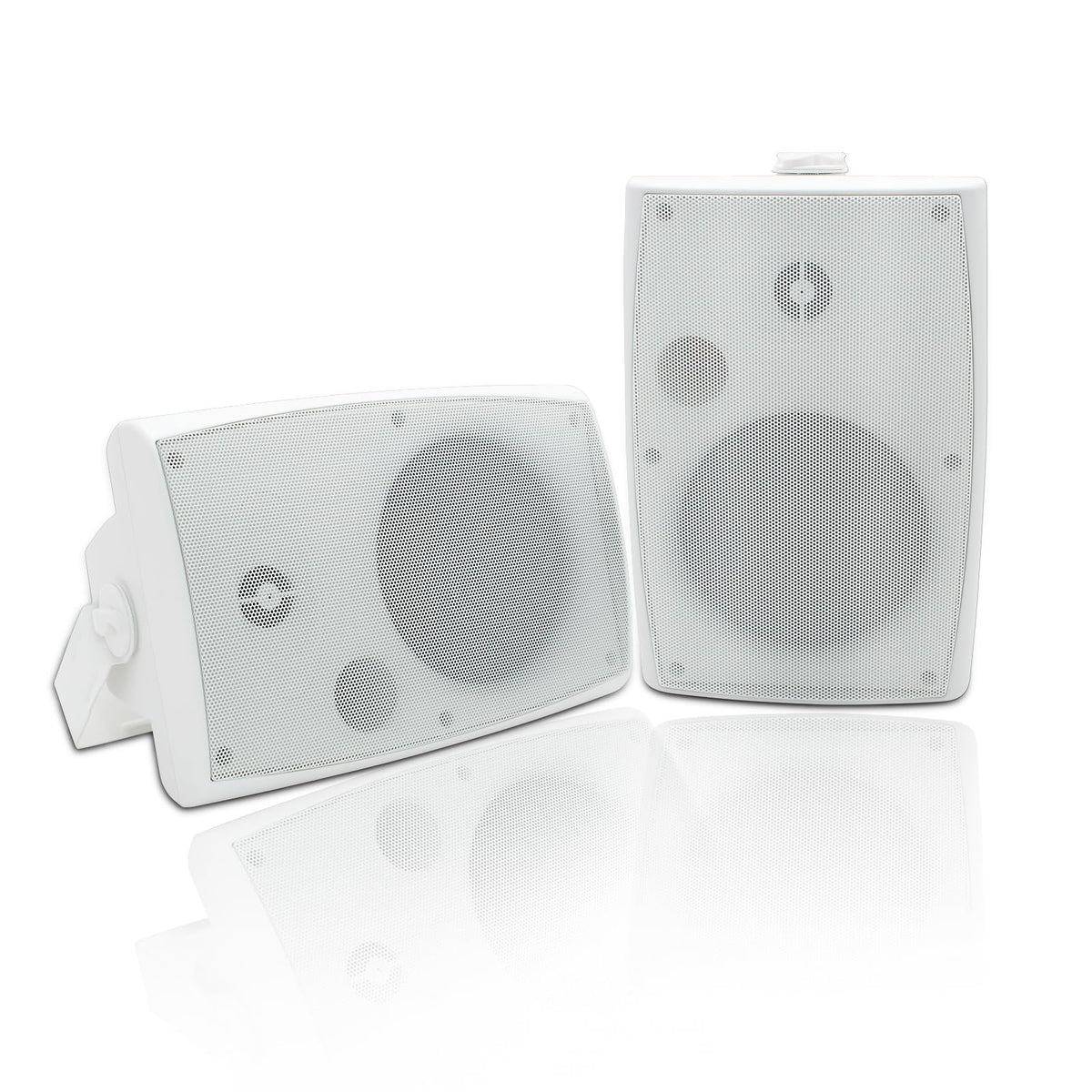 Herdio 400W outdoor wall-mount speaker white for balanced patio sound.