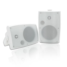Herdio 400W outdoor wall-mount speaker white for balanced patio sound.