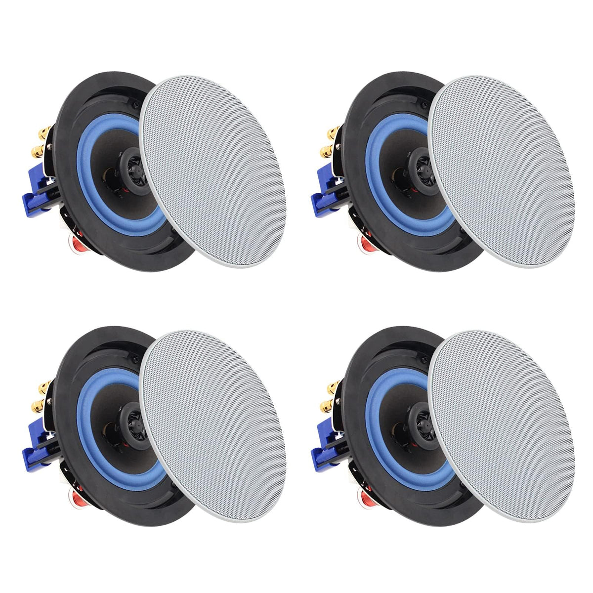 Herdio 4-inch ceiling speaker front view for flush-mount elegance in modern spaces.