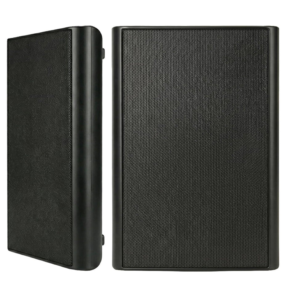 Herdio 5.25-inch ultra-slim wall speaker pair shows compact design and room-filling sound.
