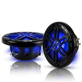 Herdio 6.5-inch marine speakers front view delivering clear, robust sound for boats.