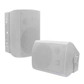 Herdio 6.5-inch outdoor speaker pair ready for patio or deck use.